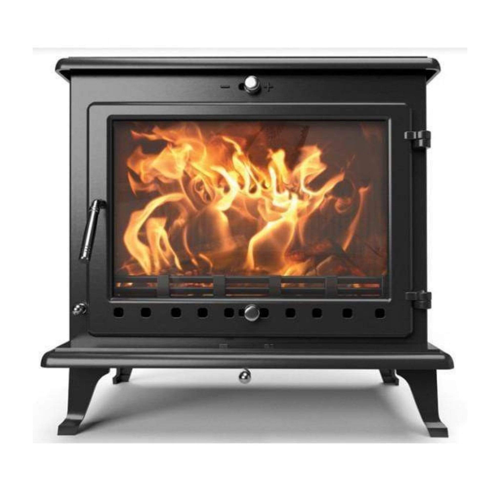 Ekol Crystal 12 Multifuel Wood Burning Stove 12kW Widescreen Cast Iron –  Stovefitter's Warehouse
