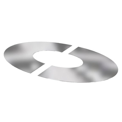 Duraflue Twin Wall Flue DTW 45 degree finishing plate (2 part) round for INSIDE OR OUTSIDE PROPERTY ON A VERTICAL WALL (OR VAULTED CEILING)
