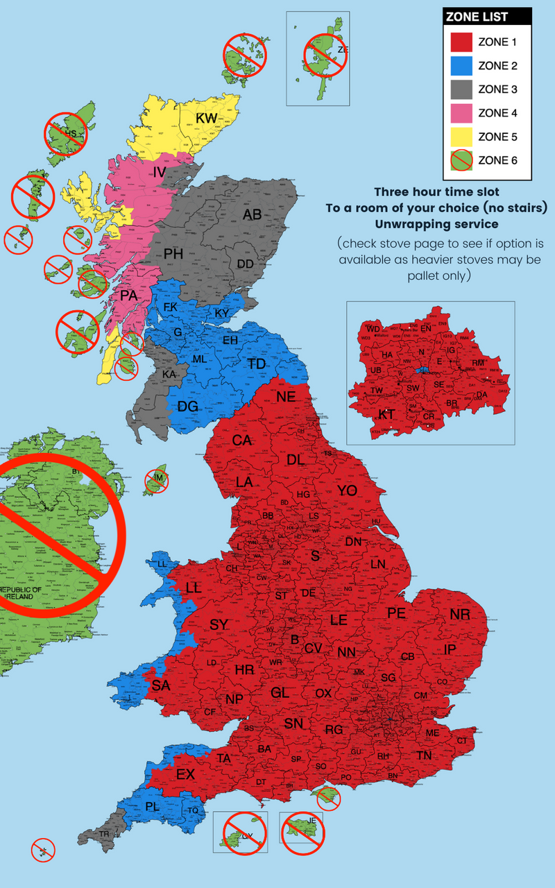 2man delivery with time slot Stovefitter's Warehouse