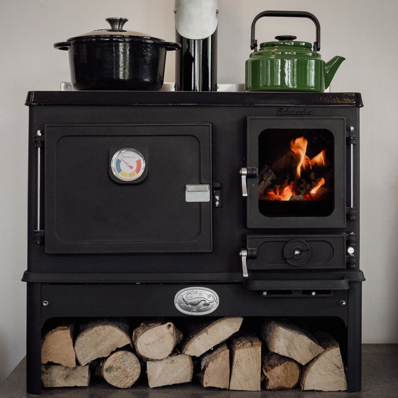 Salamander Hobbit Range Multifuel Wood Burning Stove Cast Iron 4kW