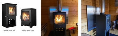Customers images of fitted wood stove heat shields