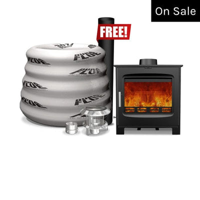 Stovefitter's Warehouse Stoves Chadwick 5 +liner and materials Woodford stove bundles