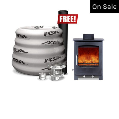 Stovefitter's Warehouse Stoves Turing 5 +liner and materials Woodford stove bundles
