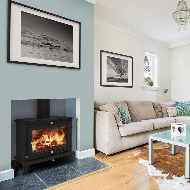 Ekol Crystal 12 Multifuel Wood Burning Stove 12kW Widescreen Cast Iron –  Stovefitter's Warehouse