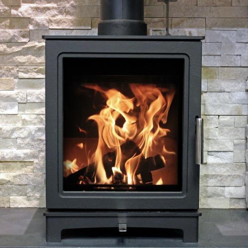 Firewire Stoves Firewire Wood Burning Stove lit