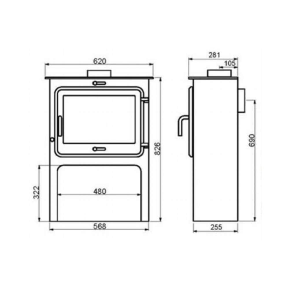 Ekol Clarity Vision 5 Wood Burning Stove 6kW Widescreen – Stovefitter's  Warehouse