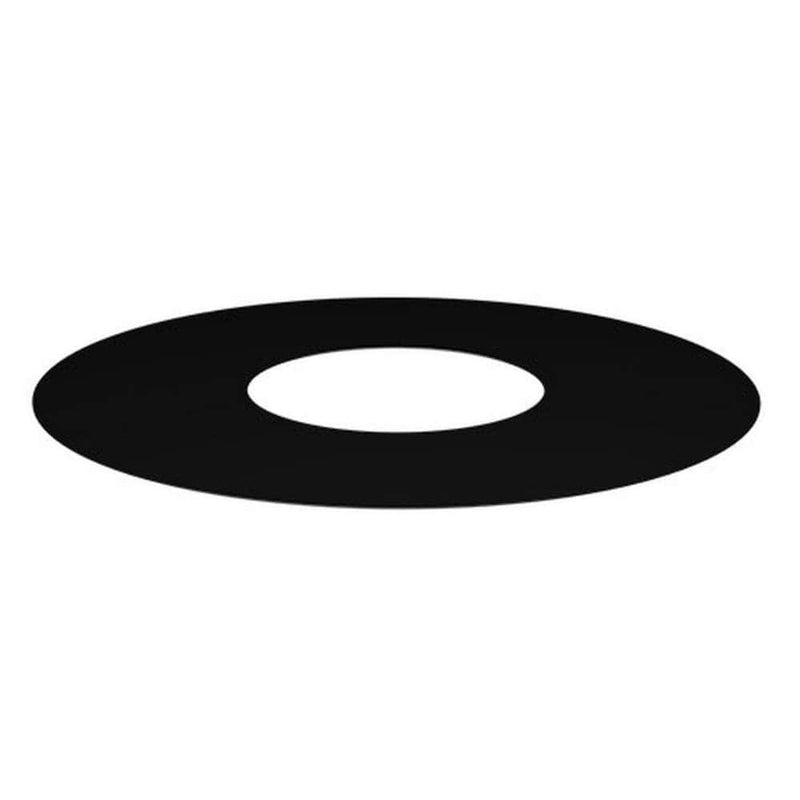 Duraflue Twin Wall Flue Black 5" DTW 45 degree finishing plate (1 part so looks really neat inside) round for INSIDE OR OUTSIDE PROPERTY ON A VERTICAL WALL (NOT CEILING)