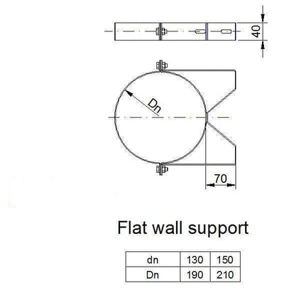 Duraflue Twin Wall Flue DTW Wall bracket (no adjustment)