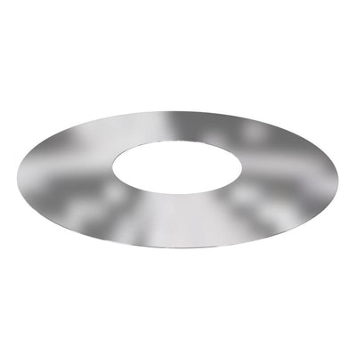 Duraflue Twin Wall Flue Silver 5" DTW 0 degree finishing plate (1 part) round